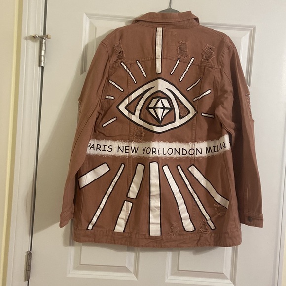 Women’s Brown Denim Jacket - Picture 4 of 8